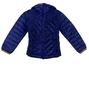Columbia Omni Shield Lightweight Quilted Jacket Girls XXS 4 5 Purple Hooded